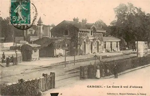 AK / Ansichtskarte  Gargan_Livry_93_Seine-Saint-Denis La Gare a vol d'oiseau 