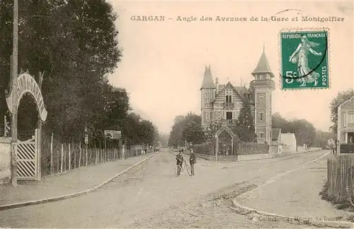 AK / Ansichtskarte  Gargan_Livry_93_Seine-Saint-Denis Angle des Avenues de la Gare et Montgolfier 