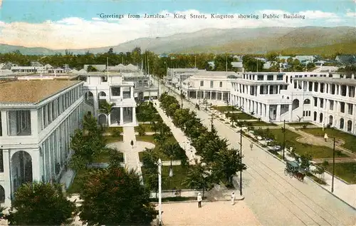 AK / Ansichtskarte  Kingston__Jamaica King Street showing Public Building 