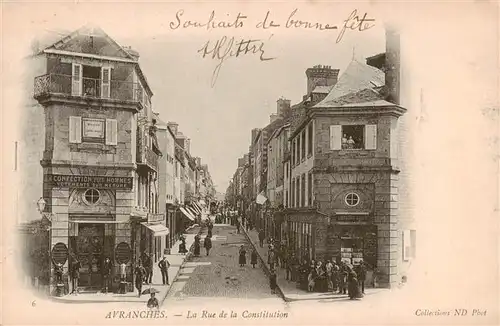 AK / Ansichtskarte  Avranches_50_Manche La Rue de la Constitution 