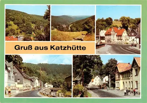 AK / Ansichtskarte 73877239 Katzhuette_Thueringen Panorama Schwarzatal Bahnhofstrasse Oelzer Strasse Eisfelder Strasse 