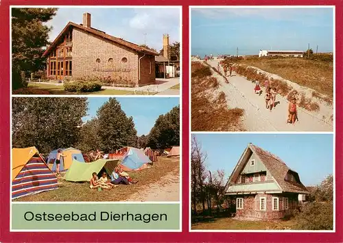 AK / Ansichtskarte  Dierhagen_Ostseebad Ferienheim Campingplatz Strandzugang Rohrgedecktes Fachwerhaus Dierhagen_Ostseebad