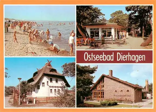 AK / Ansichtskarte 73877245 Dierhagen_Ostseebad Strand Strandkiosk Haus Kaeppn Brass Ferienheim Dierhagen_Ostseebad
