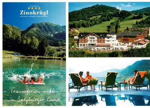 AK / Ansichtskarte 73877259 St_Johann_Pongau Relax Hotel Zinnkruegl Badesee Panorama Terrasse St_Johann_Pongau