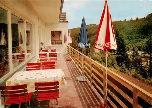 AK / Ansichtskarte 73877271 Pruem_Eifel Hotel Tannenhof Terrasse Pruem_Eifel