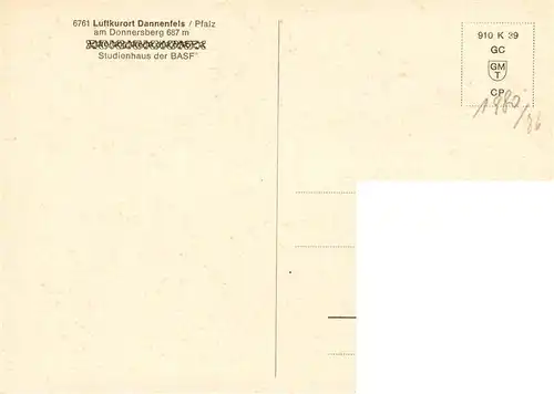 AK / Ansichtskarte  Dannenfels Studienhaus der BASF Dannenfels