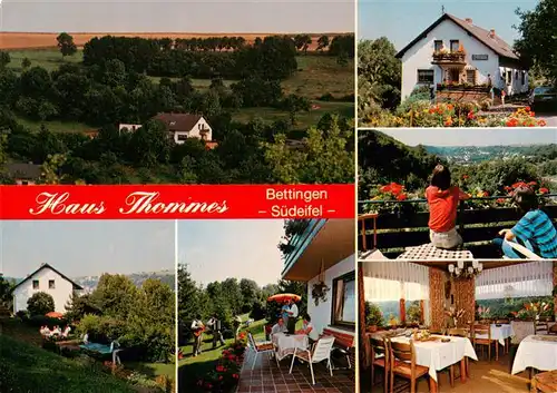 AK / Ansichtskarte 73877284 Bettingen__Eifel Panorama Pension Haus Thommes Garten Terrasse Gastraeume 