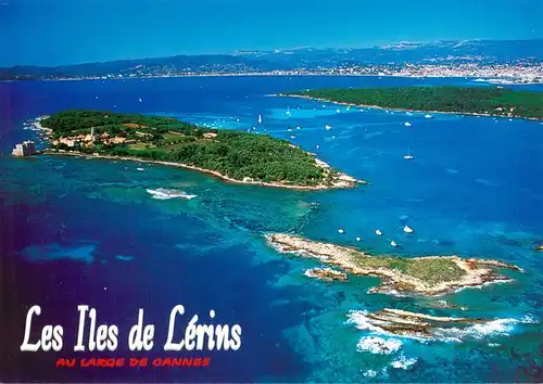 AK / Ansichtskarte  Les_Iles_de_Lerins_06_Alpes-Maritimes Au large de Cannes les iles Ste Marguerite et St Honorat Vue aerienne 