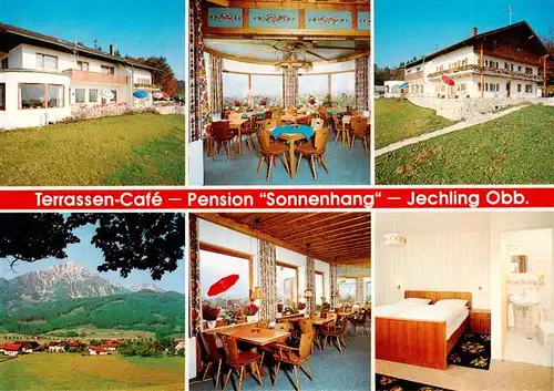 AK / Ansichtskarte 73877297 Jechling Terrassen Cafe Pension Sonnenhang Gastraeume Zimmer Panorama Jechling