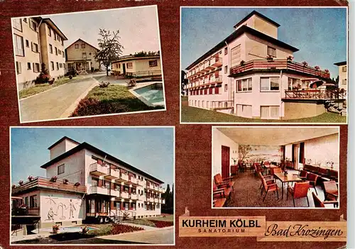 AK / Ansichtskarte 73877324 Bad_Krozingen Kurheim Koelbl Sanatorium Ortspartien Gastraum Bad_Krozingen