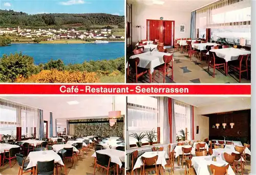 AK / Ansichtskarte 73877326 Sondern_Olpe_NRW Cafe Restaurant Seeterrassen Gastraeume Biggesee 