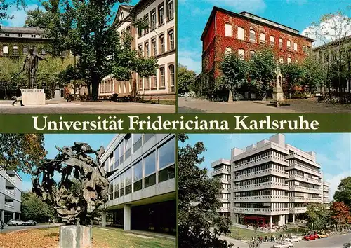 AK / Ansichtskarte 73877330 Karlsruhe_Baden Universitaet Fridericiana Details Karlsruhe_Baden