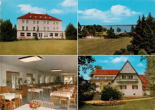 AK / Ansichtskarte  Riederau_Ammersee Genesungsheim Speisesaal Seepartie Riederau Ammersee