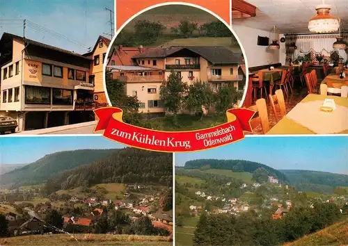 AK / Ansichtskarte  Gammelsbach Gasthaus Pension Zum kuehlen Krug Gastraum Panorama Gammelsbach