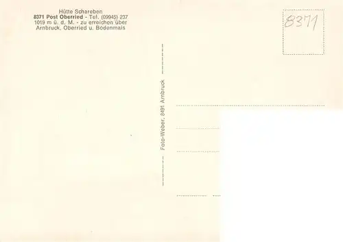 AK / Ansichtskarte  Oberried_Bischofsmais Huette Schareben Oberried Bischofsmais