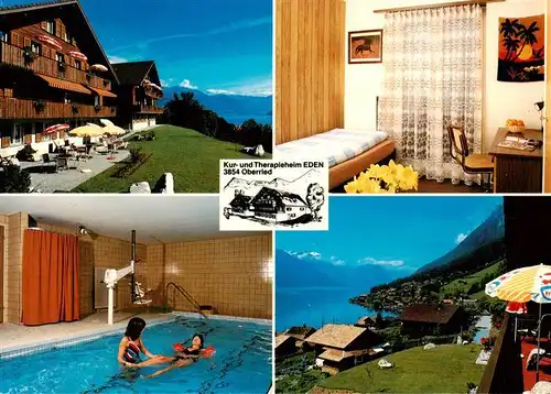 AK / Ansichtskarte  Oberried_Brienzersee Kur und Therapieheim Eden Hallenbad Zimmer Seepartie Oberried Brienzersee