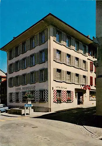 AK / Ansichtskarte  Murten_Morat_FR Hotel Stadthaus 
