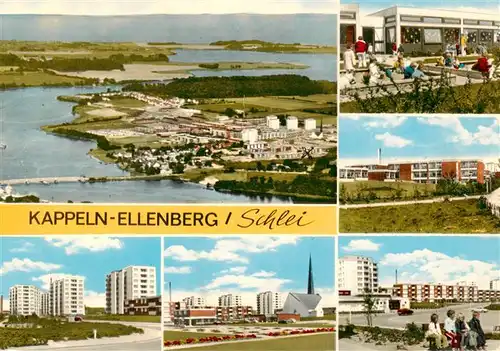 AK / Ansichtskarte  Ellenberg_Schlei Fliegeraufnahme Teilansichten Hochhaeuser Ellenberg_Schlei