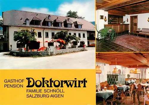 AK / Ansichtskarte 73877410 Aigen_Salzburg_AT Gasthof Pension Doktorwirt Gastraeume 