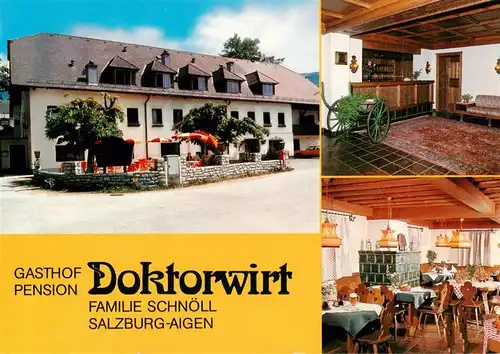 AK / Ansichtskarte  Aigen_Salzburg_AT Gasthof Pension Doktorwirt Gastraeume 