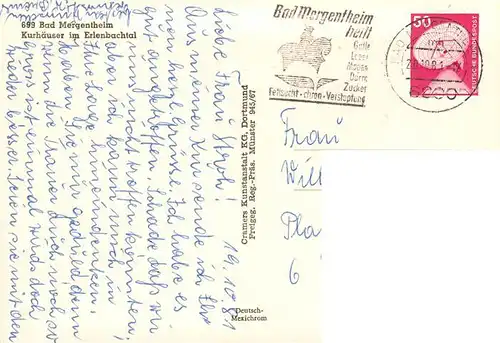 AK / Ansichtskarte  Bad_Mergentheim Kurhaeuser im Erlenbachtal  Bad_Mergentheim