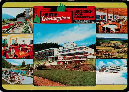 AK / Ansichtskarte 73877490 Lenzkirch Hertie Erholungsheim Gastraeume Terrasse Schwimmbad Panorama Lenzkirch