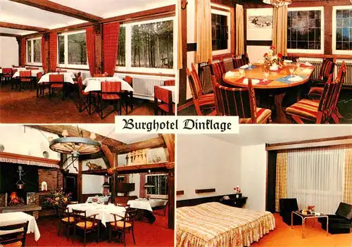 AK / Ansichtskarte  Dinklage Burghotel Dinklage Gastraeume Zimmer Dinklage