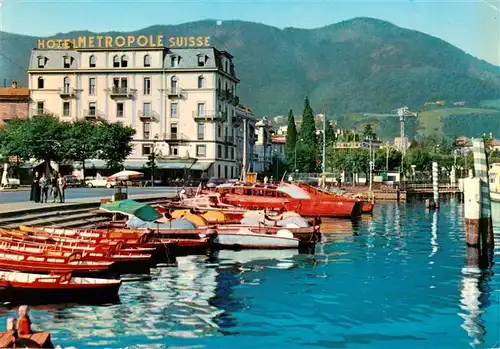 AK / Ansichtskarte 73877528 Como__Lago_di_Como Piazza Cavour Hotel Metropole Suisse 