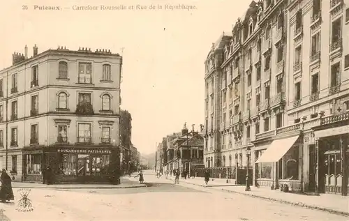 AK / Ansichtskarte  Puteaux_92_Hauts-de-Seine Carrefour Rousselle et Rue de la Republique 
