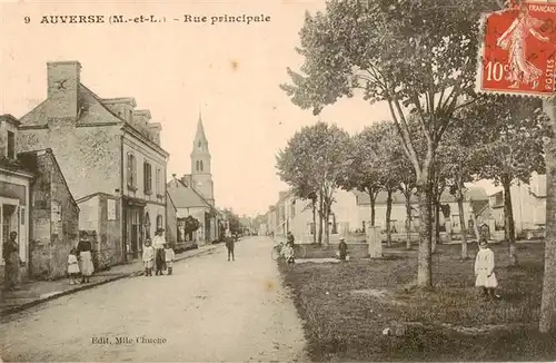 AK / Ansichtskarte  Auverse_49_Maine-et-Loire Rue principale 