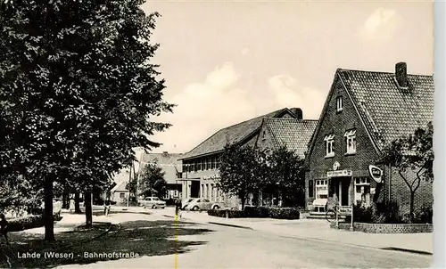 AK / Ansichtskarte  Lahde_Weser Bahnhofstrasse Lahde Weser