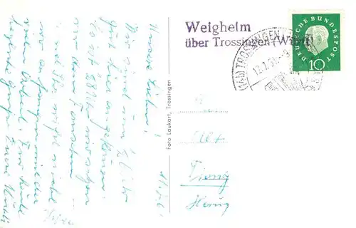 AK / Ansichtskarte  Weigheim_Villingen-Schwenningen Panorama Wendelinuskapelle Kirche Lourdesgrotte 