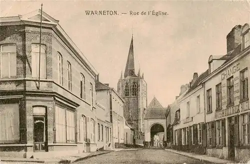 AK / Ansichtskarte 73877640 Warneton__Comines-Warneton_Belgie Rue de lEglise Feldpost 