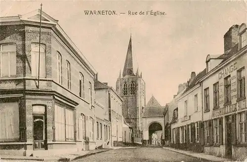 AK / Ansichtskarte  Warneton__Comines-Warneton_Belgie Rue de lEglise Feldpost 