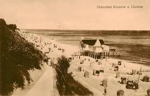 AK / Ansichtskarte  Koserow_Ostseebad_Usedom Strandpartie Koserow_Ostseebad_Usedom