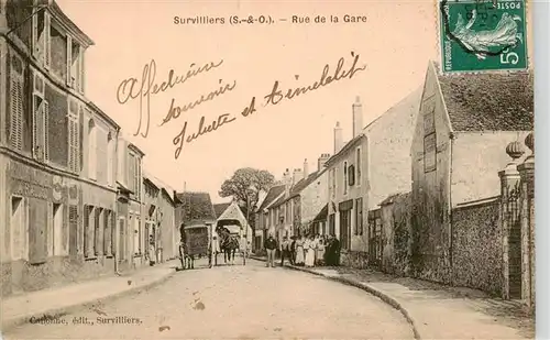 AK / Ansichtskarte  Survilliers_95_Val-d_Oise Rue de la Gare 