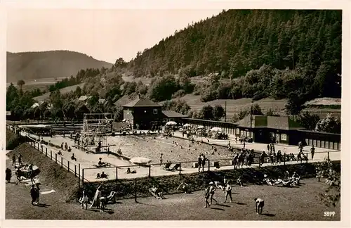 AK / Ansichtskarte  Leutenberg_Thueringen Schwimmbad im Ilmtal Feldpost Leutenberg Thueringen