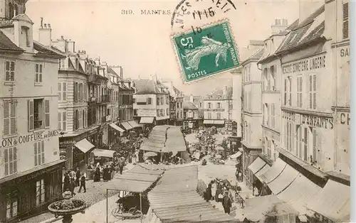 AK / Ansichtskarte  Mantes-la-Ville_Mantes-la-Ville_78_Yvelines Le Marché 