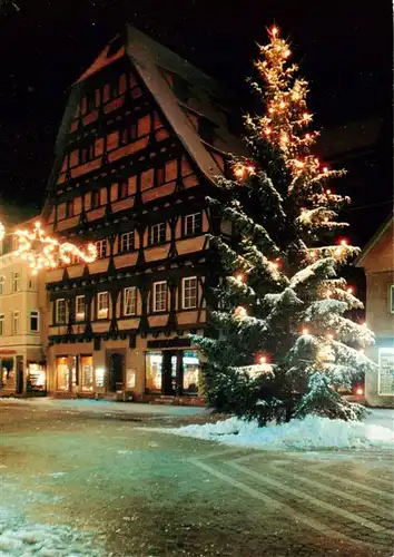 AK / Ansichtskarte 73877833 Geislingen__Steige Weihnachtliches Ortsmotiv 