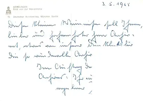 AK / Ansichtskarte  Noerdlingen Blick von der Marienhoehe Noerdlingen