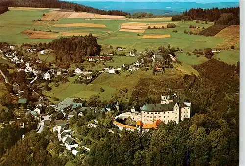 AK / Ansichtskarte  Lauenstein_Oberfranken Burghotel Lauenstein Fliegeraufnahme Lauenstein_Oberfranken