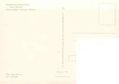 AK / Ansichtskarte  Balatonfuered Hotel Marina Balatonfuered