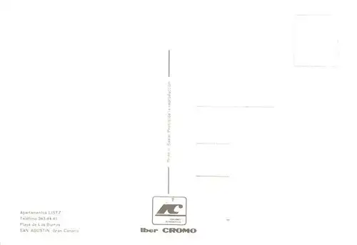 AK / Ansichtskarte  San_Agustin_Gran_Canaria Apartamentos Listz San_Agustin_Gran_Canaria