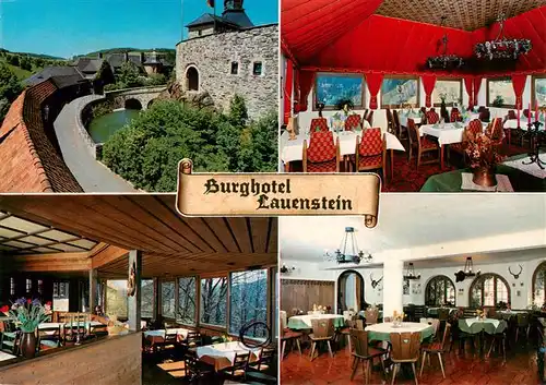 AK / Ansichtskarte  Lauenstein_Oberfranken Burghotel auf Burg Lauenstein Gastraeume Lauenstein_Oberfranken