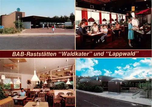 AK / Ansichtskarte 73877908 Helmstedt BAB Raststaetten Waldkater und Lappwald Gastraeume Helmstedt