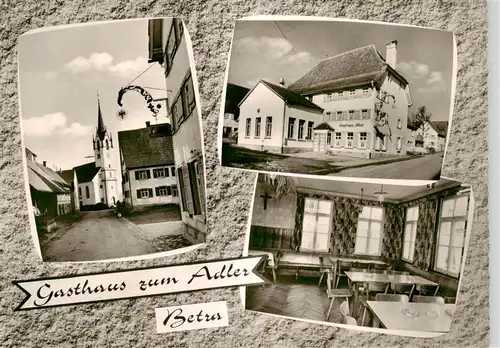 AK / Ansichtskarte 73877917 Betra_Horb_Neckar Gasthaus zum Adler Gastraum Blick zur Kirche 