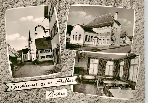 AK / Ansichtskarte  Betra_Horb_Neckar Gasthaus zum Adler Gastraum Blick zur Kirche 