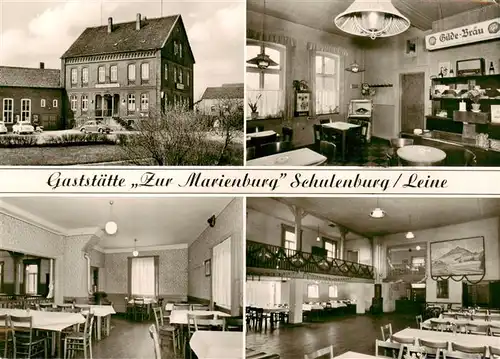 AK / Ansichtskarte  Schulenburg_Leine Gaststaette zur Marienburg Gastraeume Schulenburg_Leine