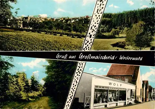 AK / Ansichtskarte  Grossmaischeid Panorama Waldweg Kaufhaus Wolf Grossmaischeid