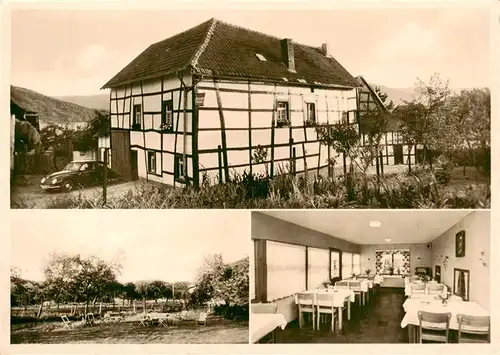 AK / Ansichtskarte  Hasenfeld_Heimbach Landhaus zu den Weinbergen Gastraum Garten 